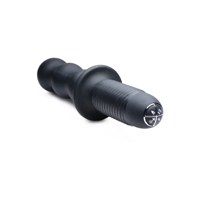 XR Brands - Silikonowy wibrator z uchwytem - obrazek 4