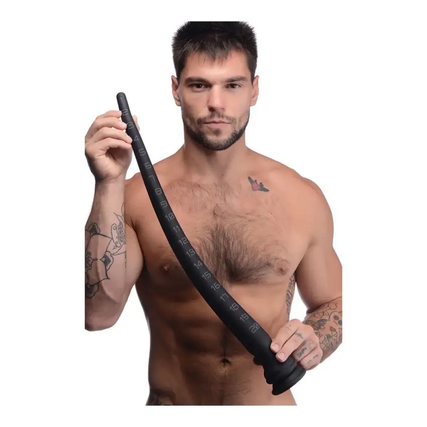 XR Brands - Wąż silikonowy stożkowy ze strukturą - 56 cm - obrazek 5