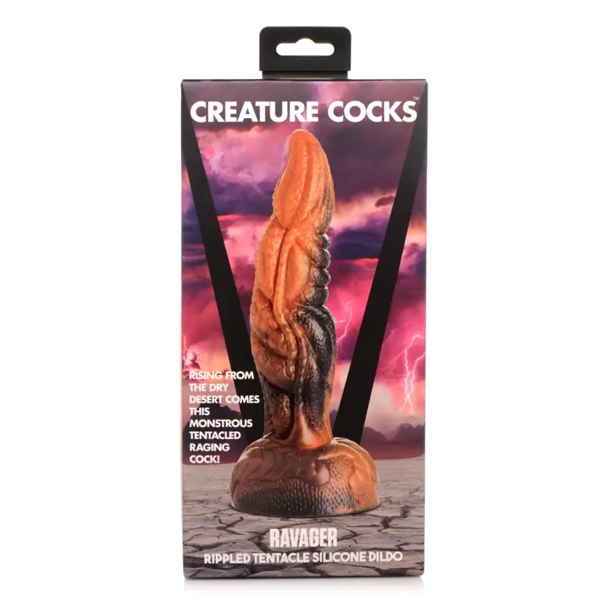 XR Brands - Falowane silikonowe dildo z mackami - obrazek 2