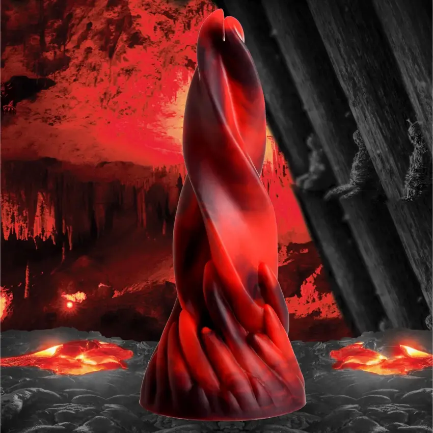 XR BRands - Silikonowe dildo Diabelny pocałunek - obrazek 5