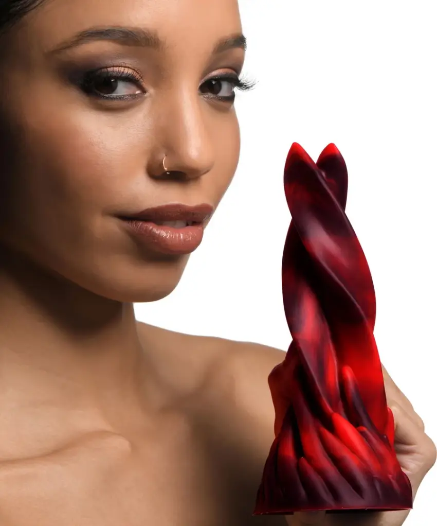 XR BRands - Silikonowe dildo Diabelny pocałunek - obrazek 3