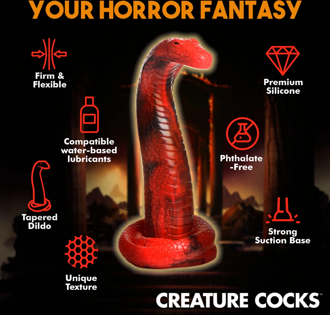 XR Brands - Silikonowe dildo Kobra 6 XR Brands - Silikonowe dildo Kobra - obrazek 6