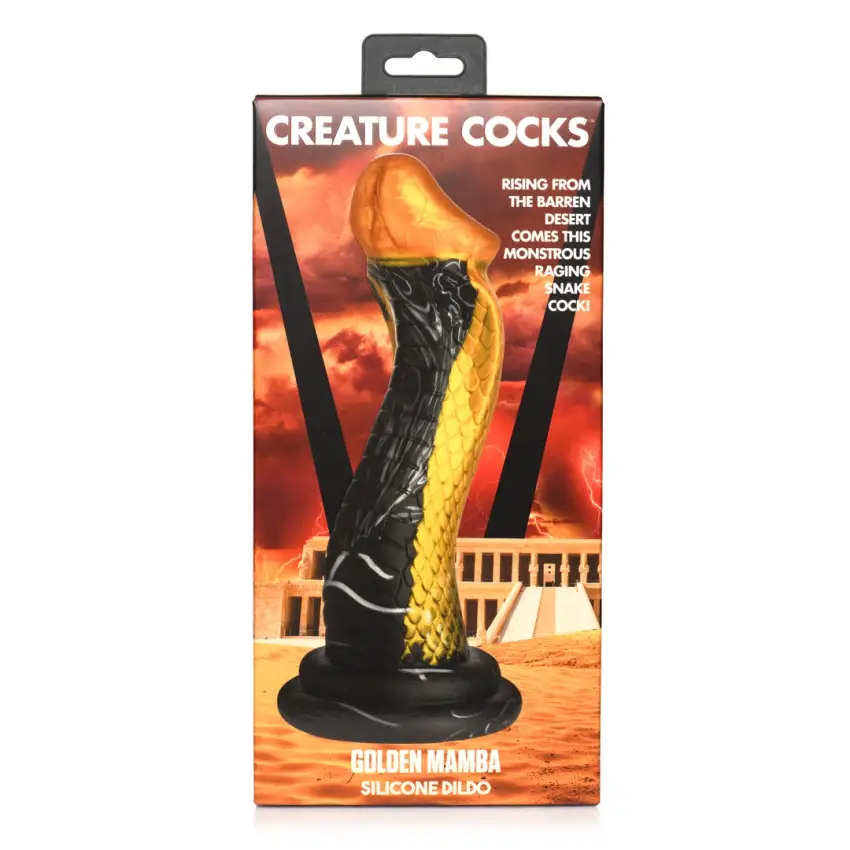 Silikonowe dildo złoty wąż XR Brands - obrazek 3