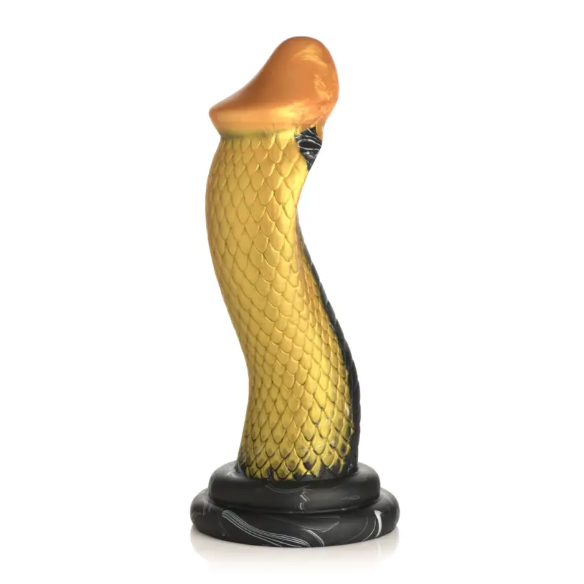 Silikonowe dildo złoty wąż XR Brands - obrazek 4
