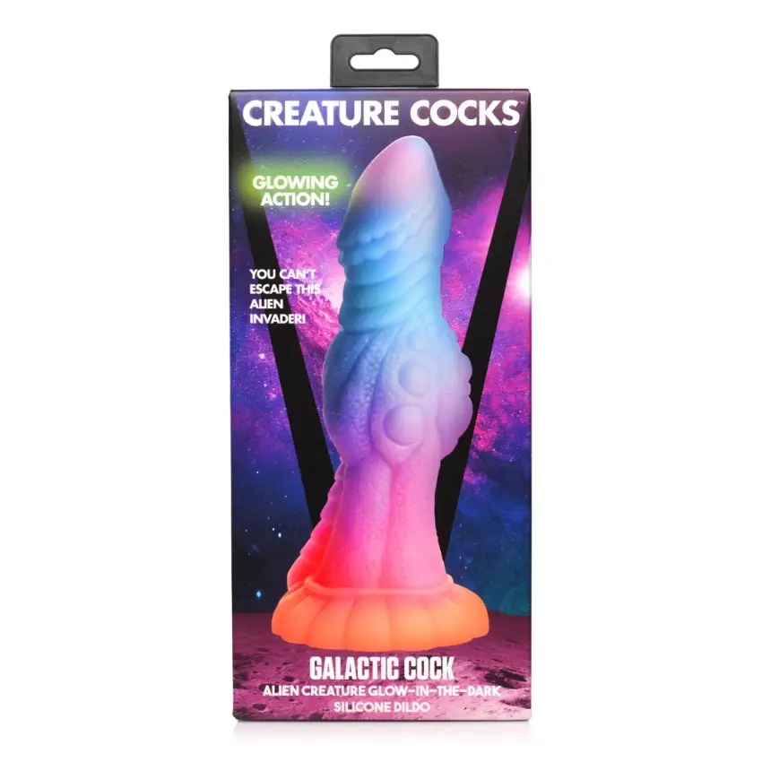 Świecące w ciemności silikonowe dildo XR Brands - obrazek 3