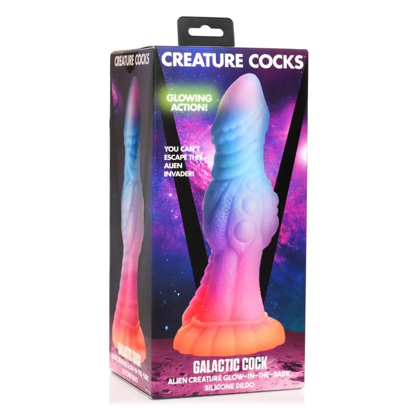 Świecące w ciemności silikonowe dildo XR Brands - obrazek 8
