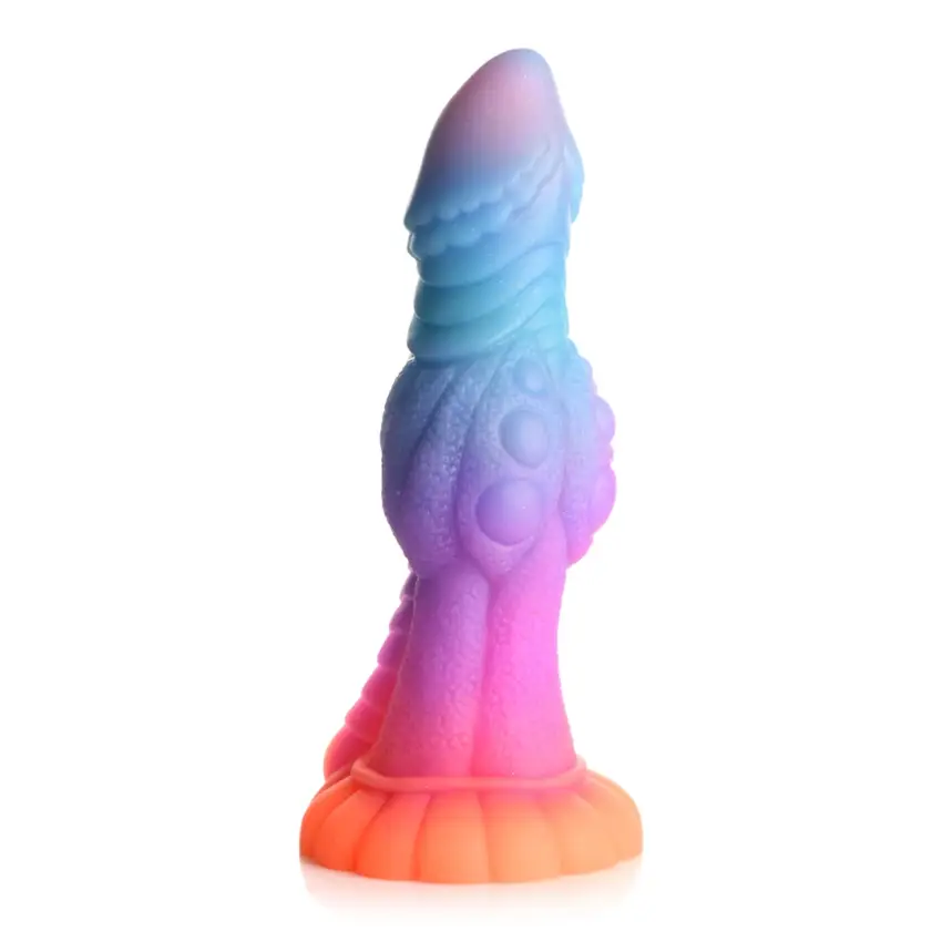Świecące w ciemności silikonowe dildo XR Brands - obrazek 5