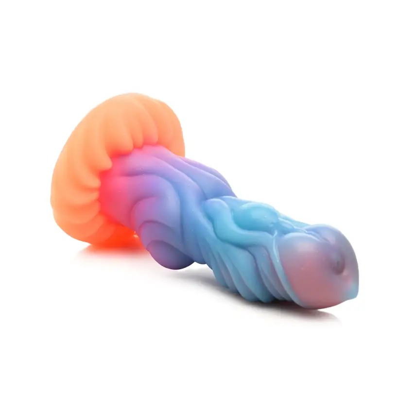 Świecące w ciemności silikonowe dildo Alien  XR Brands - obrazek 6