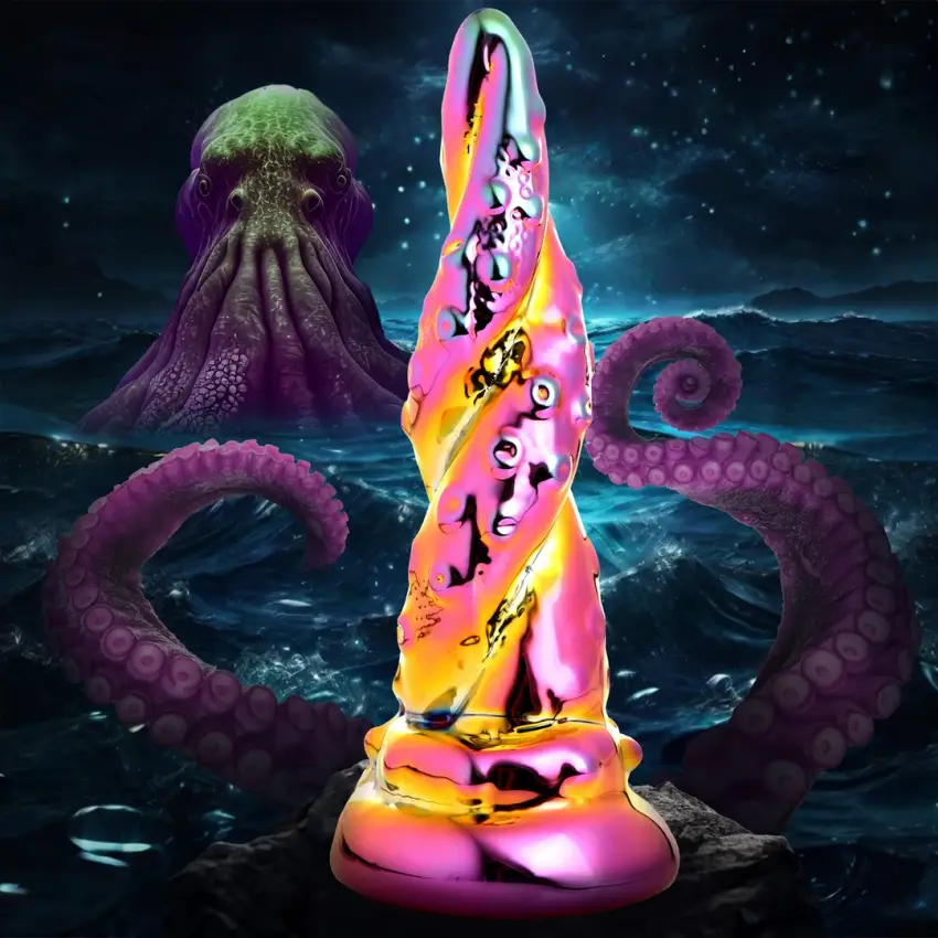 Tęczowe szklane dildo  XR Brands - obrazek 7