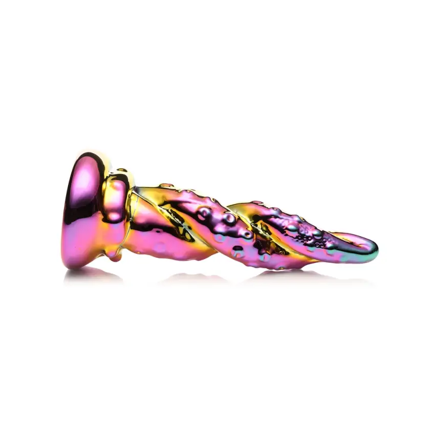 Tęczowe szklane dildo  XR Brands - obrazek 4