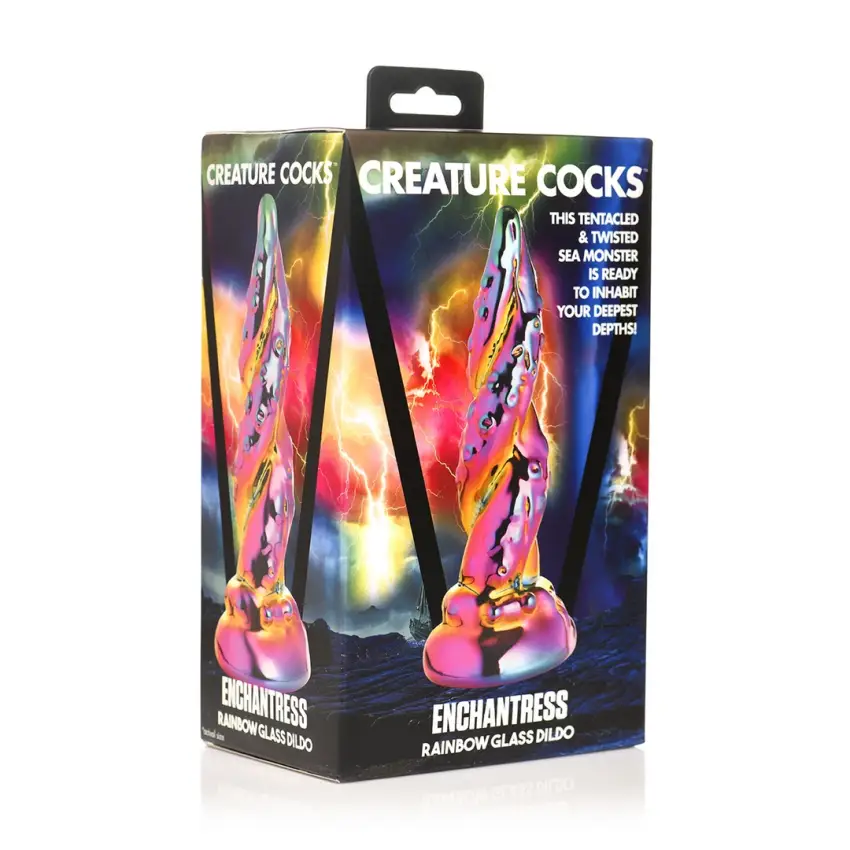 Tęczowe szklane dildo  XR Brands - obrazek 9