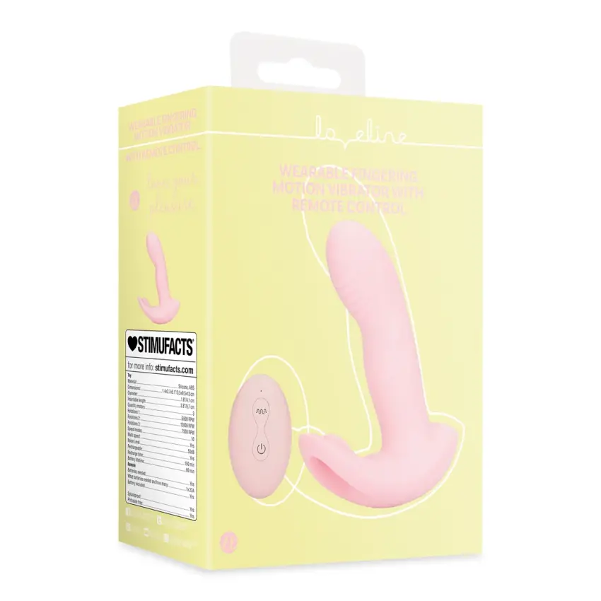 Loveline - Wibrator do stymulacji łechtaczki z pilotem - Cherry Chiffon - obrazek 2