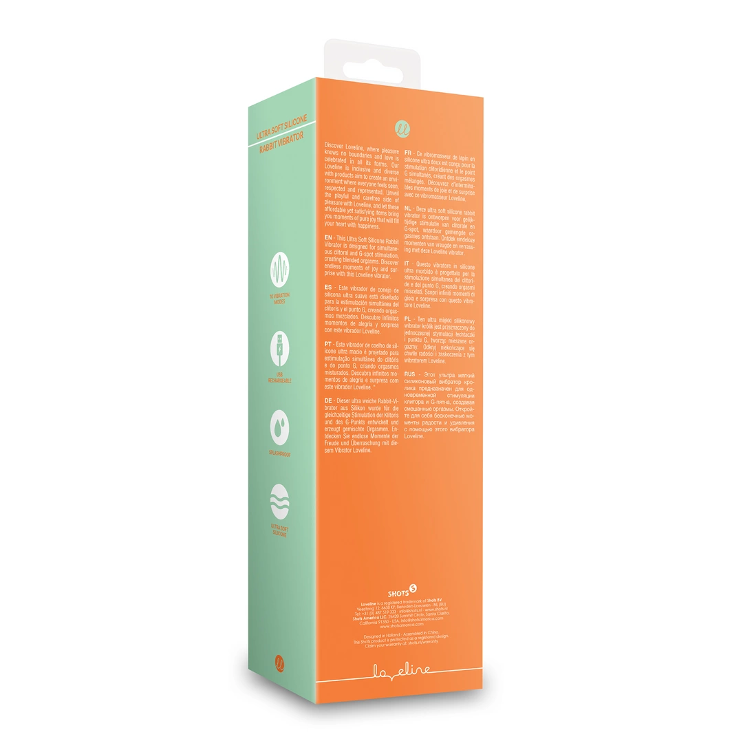 Loveline - Wibrator Ultra Soft króliczek - Ceramic Peach 3 Loveline - Wibrator Ultra Soft króliczek - Ceramic Peach - obrazek 3