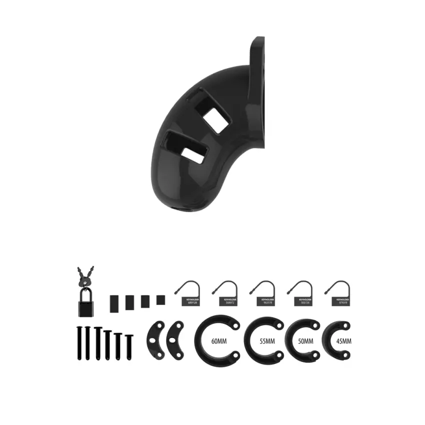 Klatka na penisa z pierścieniami 6,5 cm - Chastity Cock - obrazek 4