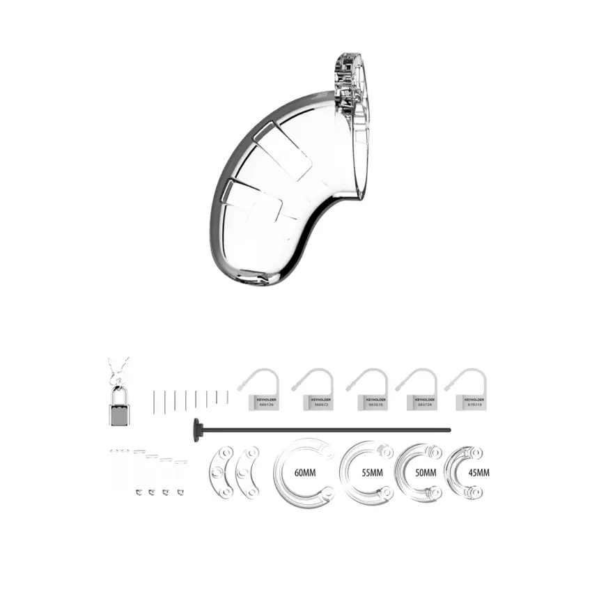 Klatka na penisa z rozszerzaczem cewki 9 cm - Chastity Urethral - obrazek 3