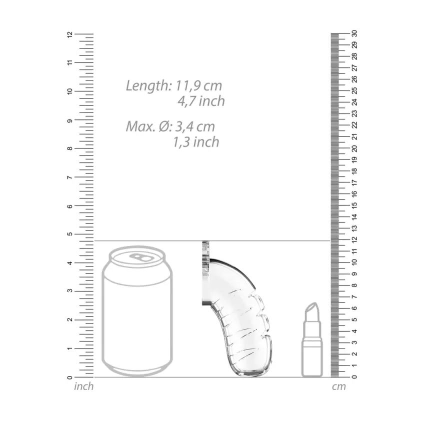 Klatka na penisa z rozszerzaczem cewki 11,5 cm - Chastity Urethral - obrazek 7