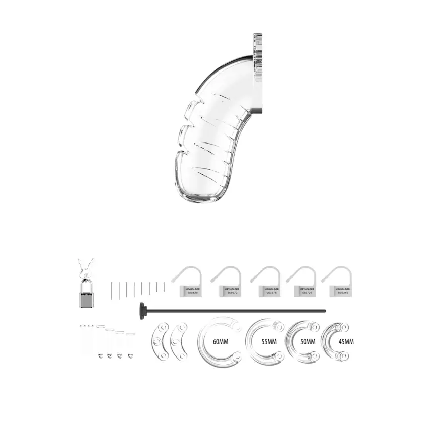 Klatka na penisa z rozszerzaczem cewki 11,5 cm - Chastity Urethral - obrazek 3