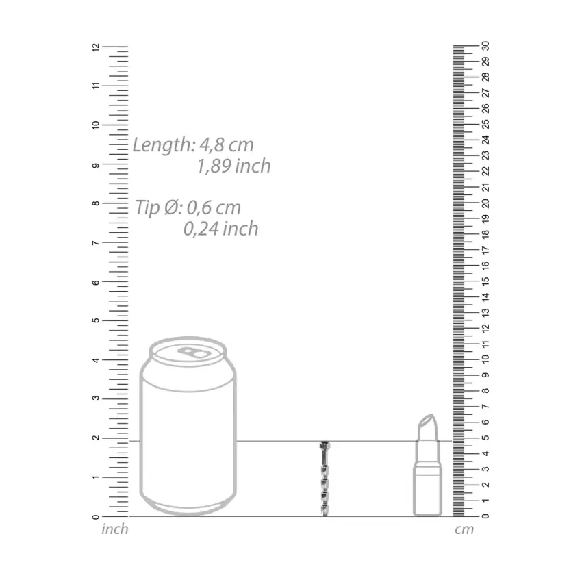 Żebrowana zatyczka do cewki moczowej "śruba" - 0.2 / 6 mm Ouch! by shots - obrazek 3