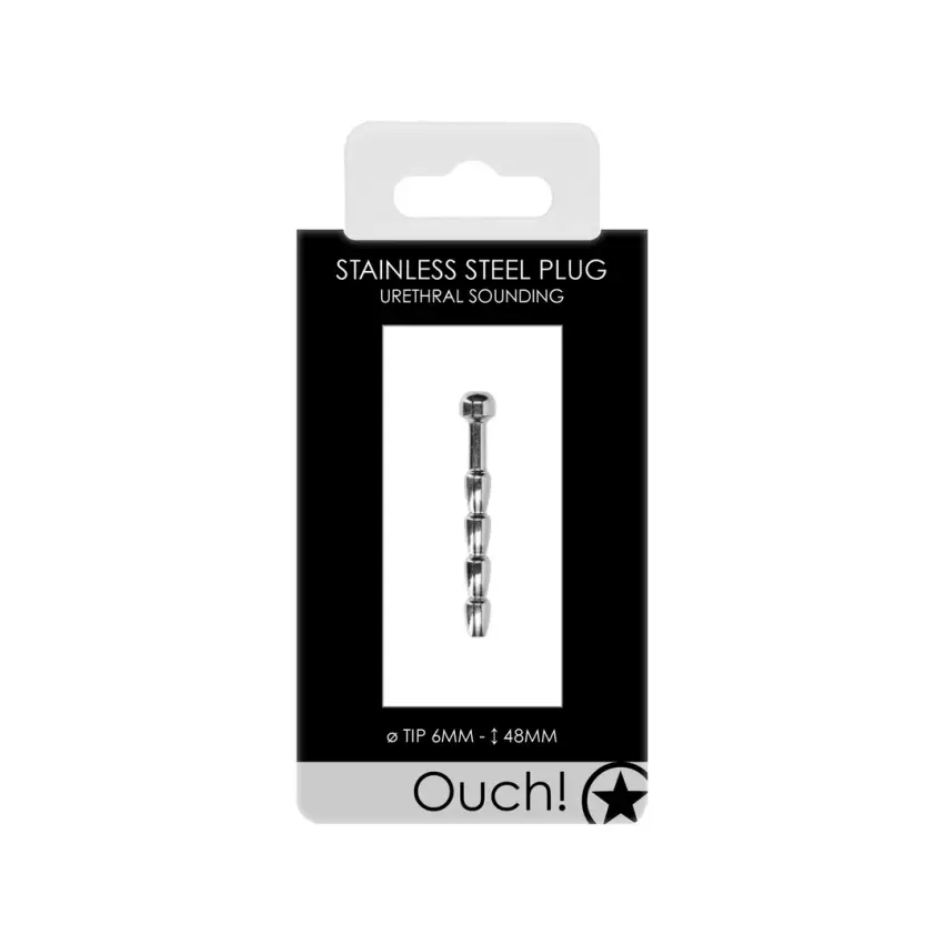 Żebrowana zatyczka do cewki moczowej "śruba" - 0.2 / 6 mm Ouch! by shots - obrazek 2
