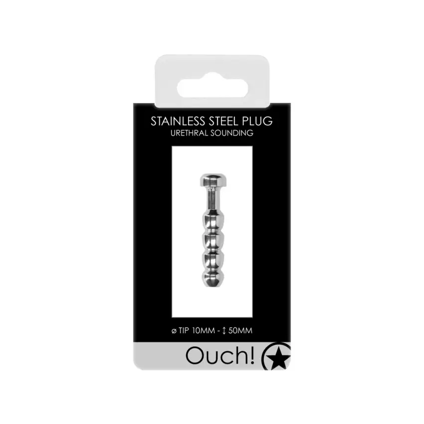 Żebrowana zatyczka do cewki moczowej "śruba" - 0.4 / 10 mm Ouch! by shots - obrazek 2