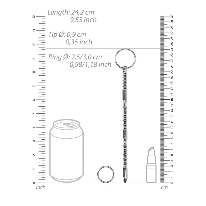 Stymulator do cewki moczowej - 0.4 / 9 mm Ouch! by shots - obrazek 3