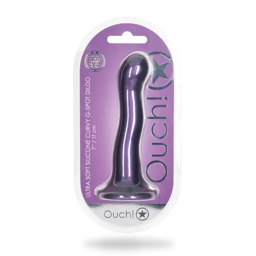 Ouch! - Ultra miękkie silikonowe dildo Curvy G-Spot - 17 cm - obrazek 2