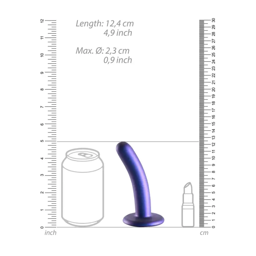 Ouch! - Wąskie silikonowe dildo z przyssawką 12 cm - obrazek 7