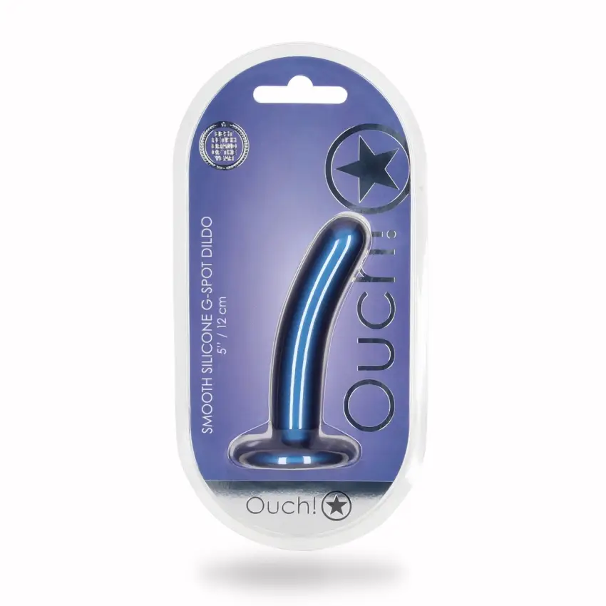 Ouch! - Wąskie silikonowe dildo z przyssawką 12 cm - obrazek 2