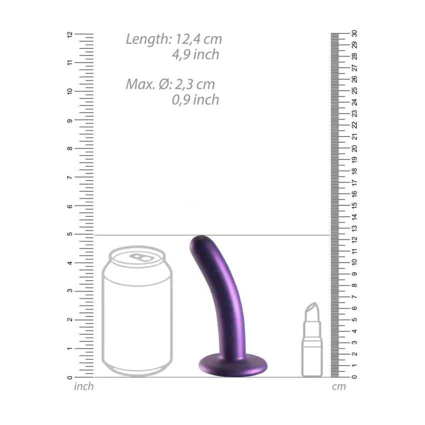 Ouch! - Wąskie silikonowe dildo z przyssawką 12 cm - obrazek 7