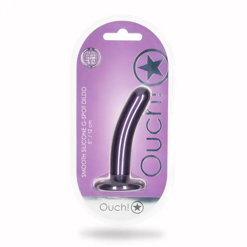 Ouch! - Wąskie silikonowe dildo z przyssawką 12 cm - obrazek 2