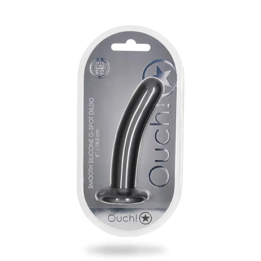 Ouch! - Wąskie silikonowe dildo z przyssawką 14,5 cm - obrazek 2