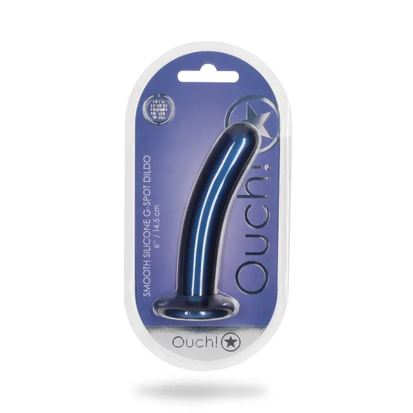 Ouch! - Wąskie silikonowe dildo z przyssawką 14,5 cm - obrazek 2