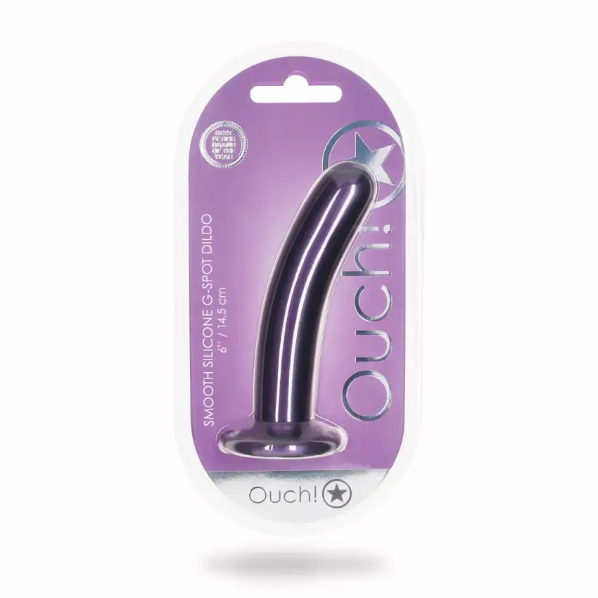 Ouch! - Wąskie silikonowe dildo z przyssawką 14,5 cm - obrazek 2