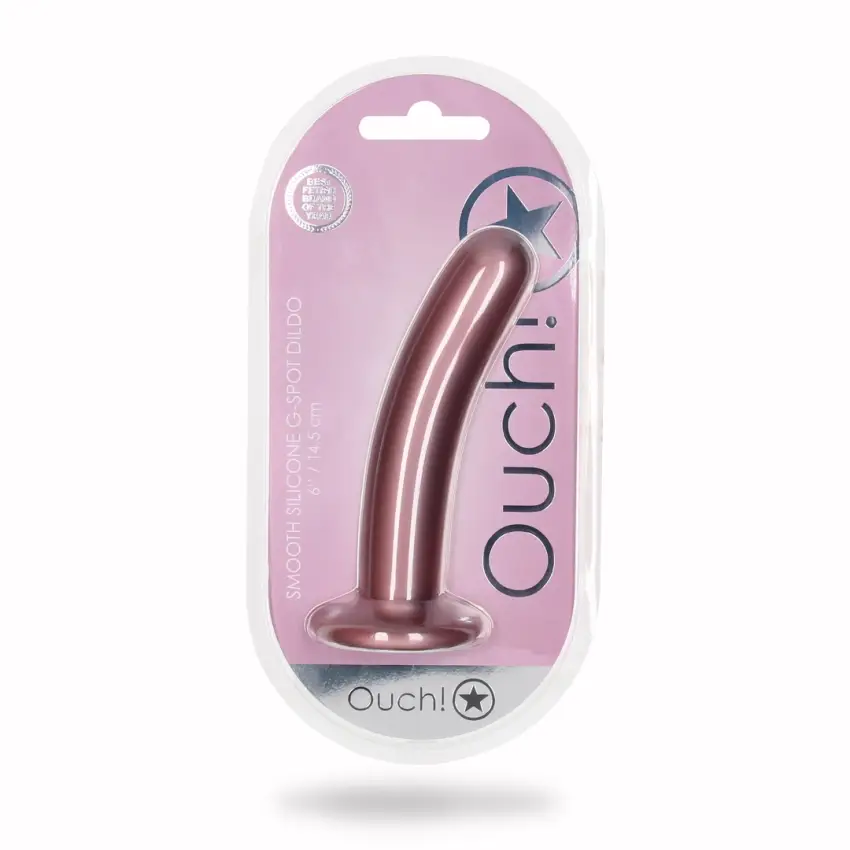 Ouch! - Wąskie silikonowe dildo z przyssawką 14,5 cm - obrazek 2