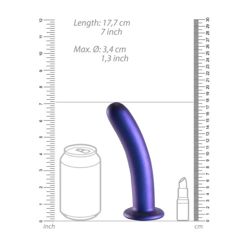 Ouch! - Wąskie silikonowe dildo z przyssawką 17 cm - obrazek 7
