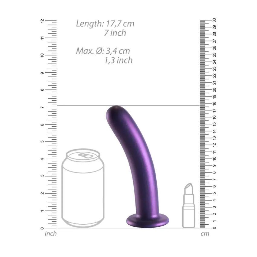Ouch! - Wąskie silikonowe dildo z przyssawką 17 cm - obrazek 7