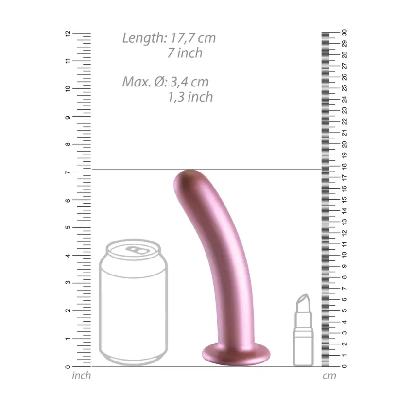 Ouch! - Wąskie silikonowe dildo z przyssawką 17 cm - obrazek 7