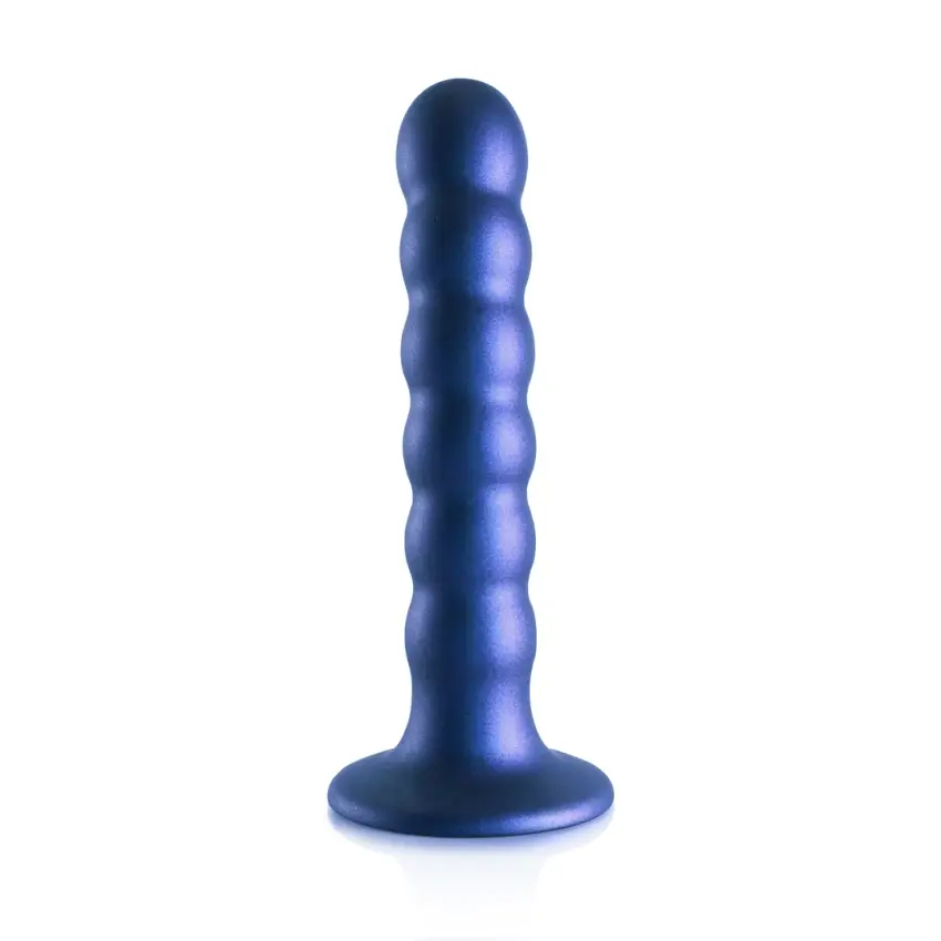 Ouch! - Silikonowe dildo z koralikami - 13 cm - obrazek 4