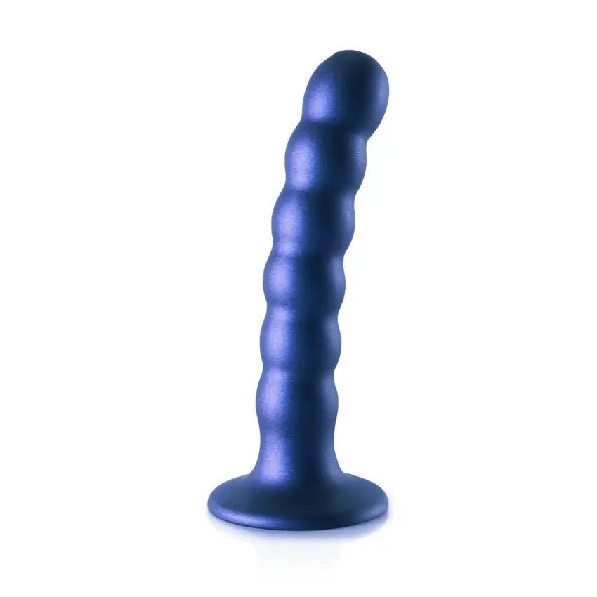 Ouch! - Silikonowe dildo z koralikami - 13 cm - obrazek 3