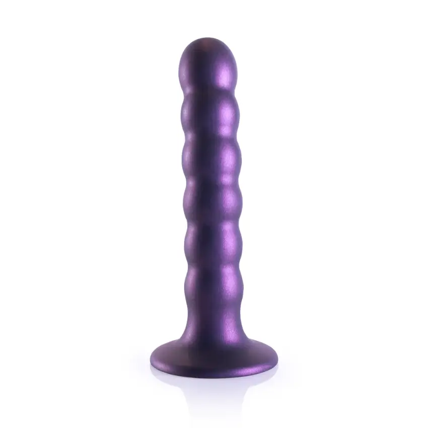 Ouch! - Silikonowe dildo z koralikami - 13 cm - obrazek 4