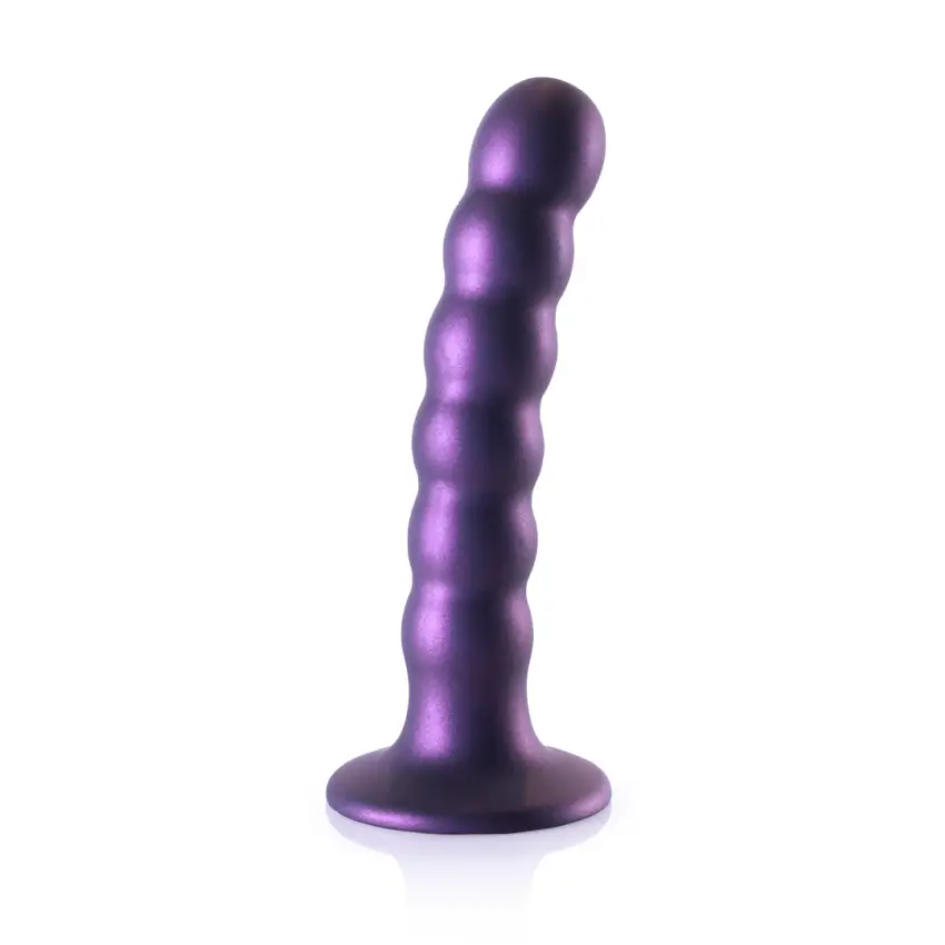 Ouch! - Silikonowe dildo z koralikami - 13 cm - obrazek 3