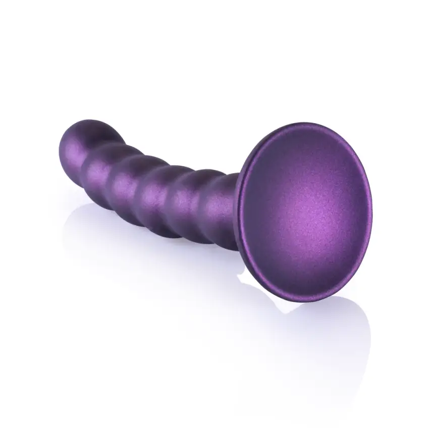 Ouch! - Silikonowe dildo z koralikami - 13 cm - obrazek 5