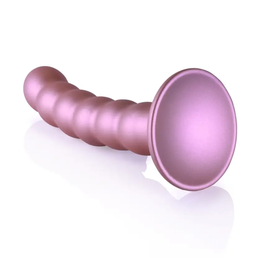 Ouch! - Silikonowe dildo z koralikami - 13 cm - obrazek 5