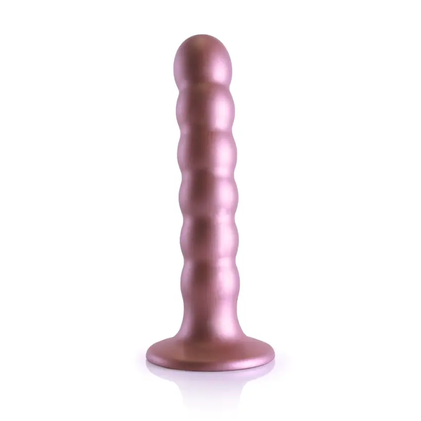 Ouch! - Silikonowe dildo z koralikami - 13 cm - obrazek 4