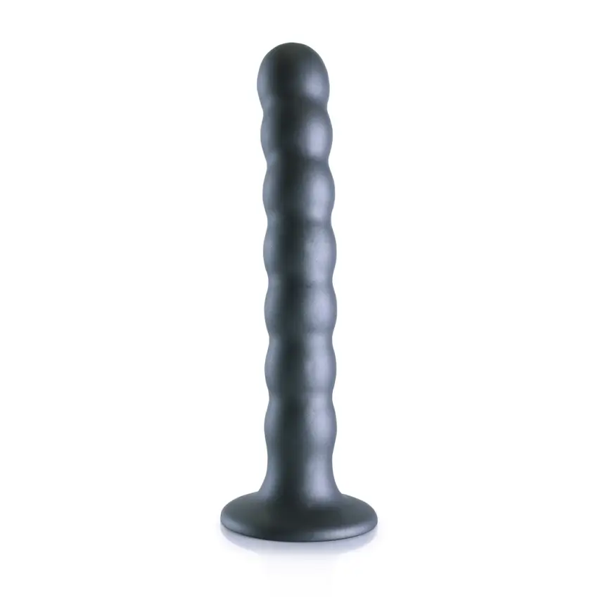 Ouch! - Silikonowe dildo G-Spot z koralikami - 16,5 cm - obrazek 4