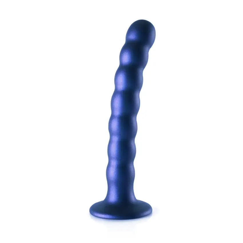 Ouch! - Silikonowe dildo G-Spot z koralikami - 16,5 cm - obrazek 3