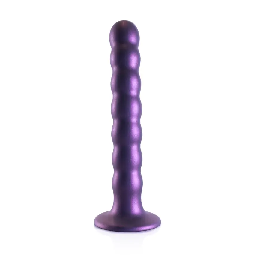 Ouch! - Silikonowe dildo G-Spot z koralikami - 16,5 cm - obrazek 4