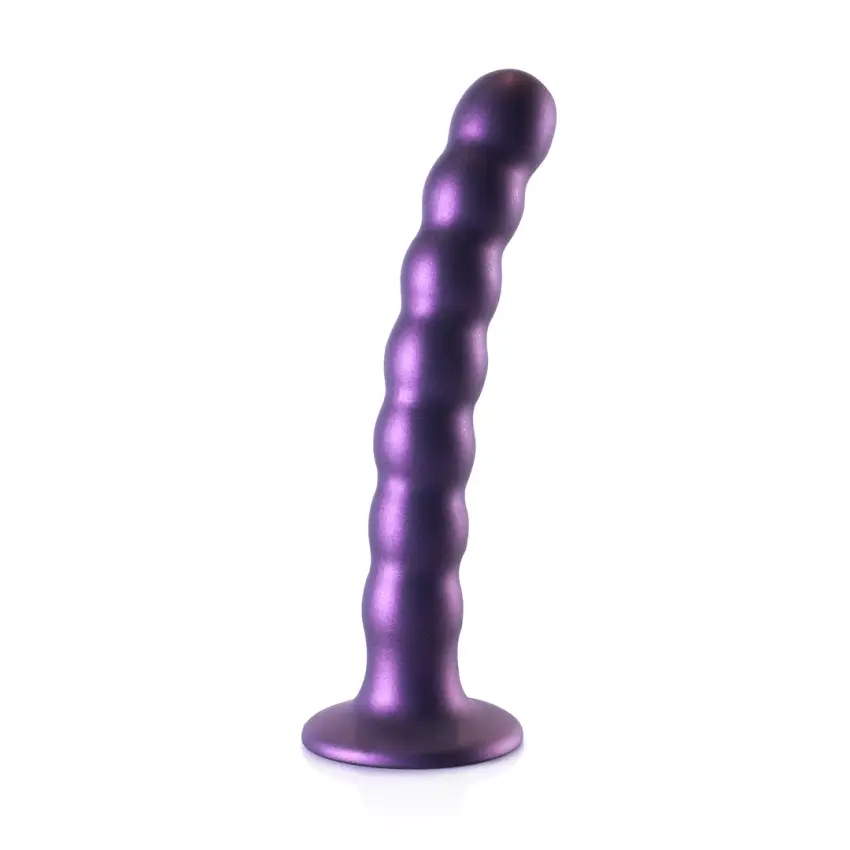 Ouch! - Silikonowe dildo G-Spot z koralikami - 16,5 cm - obrazek 3