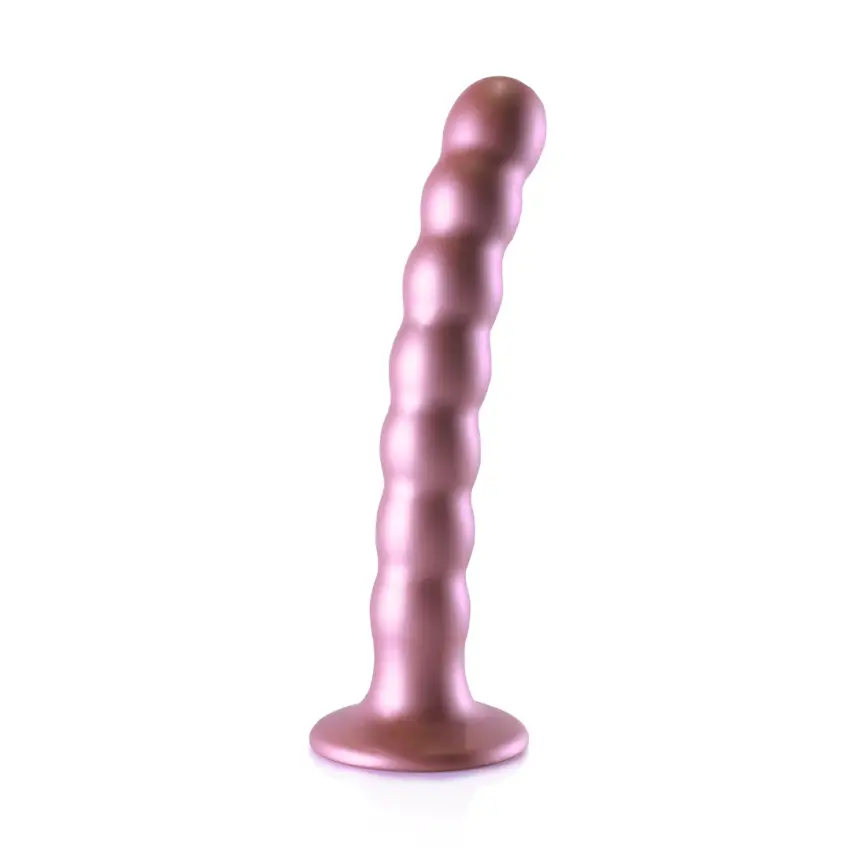 Ouch! - Silikonowe dildo G-Spot z koralikami - 16,5 cm - obrazek 3