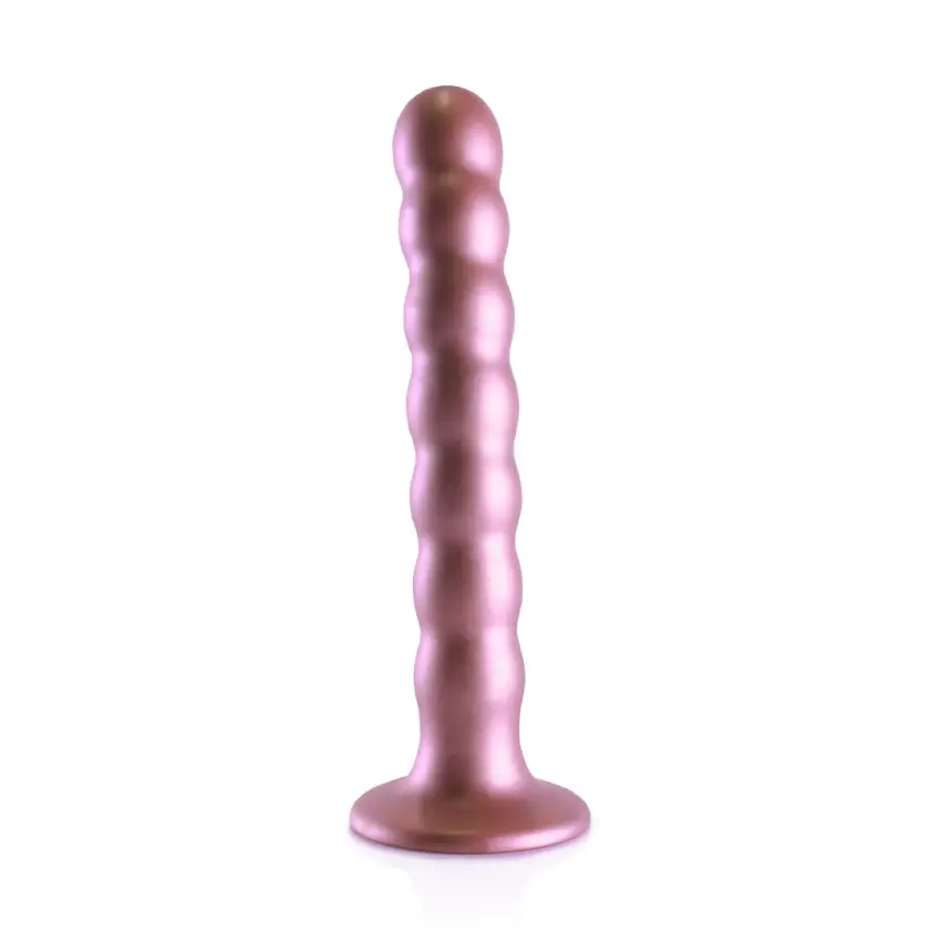 Ouch! - Silikonowe dildo G-Spot z koralikami - 16,5 cm - obrazek 4